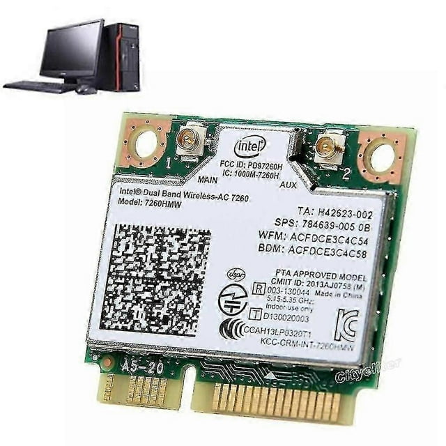 For Intel 7260hmw Dual Band Wireless-ac 7260 867mbps 802.11ac 4.0 Wifi Bt