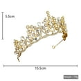 thumbnail image 4 of Aojekbee Bride Crowns Wedding Crystal Tiaras Hair Jewelry Bridal Hair Accessories Princess Prom Headpiece, 4 of 8
