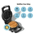 thumbnail image 2 of Chefman Belgian Stuffed Waffle Maker, 5-Inch, Non-Stick Surface, Locking Lid, Light Indicator, Black, 2 of 7