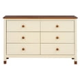 thumbnail image 5 of Churanty Wooden Storage Dresser with 6 Drawers,Storage Cabinet for kids Bedroom,Cream, 5 of 13