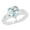 Heart, variant on 925 Sterling Silver Birthday Christmas Gifts for Women Sky Blue White Topaz Heart Solitaire November Birthstone Ring for Women Love Statement Handmade Size 7 Ct 1.7