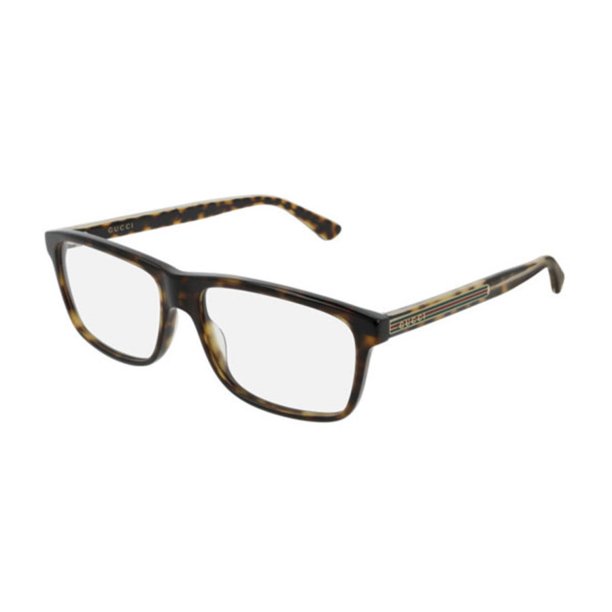 Transparent Rectangular Men's Eyeglasses GG0384O-005 - Walmart.com