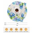 thumbnail image 6 of 13 Inch Round Placemats Set of 6, Blue Hydrangea Non Slip Heat Insulation PP Table Mats, Linen Texture Butterfly Spring Floral Washable Place Mats for Kitchen Dining Party Table Decor, 6 of 7
