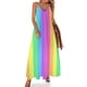 thumbnail image 1 of Vestido sin mangas con salpicaduras de sorbete pastel Vestido largo de mujer Vestido de verano Vestido de verano diario Vestido de mujer Vestido de playa, 1 of 7