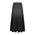 thumbnail image 6 of Nmnitkp Boho Maxi Skirt for Women Summer Floral Smocked High Waisted Skirts with Pockets Vacation A-Line Long Flowy Skirts Black,L, 6 of 7