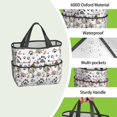 thumbnail image 4 of Garden Tool Bag,Bulldog Dog and Footprints Garden Tool Organizer,Garden Gifts,Waterproof Multi-Pocket Garden Tool Storage 11.8x5.5x11.4 Inch(Tools NOT Included), 4 of 6