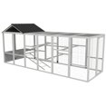 thumbnail image 1 of PawHut Outdoor Wooden Chicken Coop, Combinable Design Hen House with Run, 1 of 10