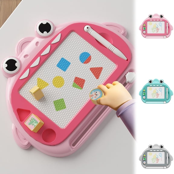 Tarmeek Educational Doodle Board, Montessori Toys for 1 2 3 Year Old Kids, 4-Color Magnetic Drawing Pad, Reusable Learning Colors Educational Toys, Christmas Birthday Gifts for Kids Age 4-6 Years Old