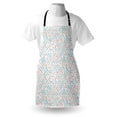 thumbnail image 4 of Mid Century Apron, Retro Art Style Floral Shaped Motifs in Pastel Pink and Blue Colors, Unisex Kitchen Bib with Adjustable Neck for Cooking Gardening, Adult Size, White and Multicolor, by Ambesonne, 4 of 4