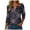 Blue, variant on GEWSEY Womens 3/4 Sleeve Tops Summer Henley V-Neck Tshirts Casual Pleated Blouse Dressy Loose Floral Basic Tee (Khaki, L)