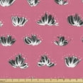 thumbnail image 1 of Abstract Fabric by the Yard, Repetitive Marker Pen Scribbles with Dots Around Art Print, Decorative Upholstery Fabric for Sofas and Home Accents, Pastel Pink and Charcoal Grey by Ambesonne, 1 of 5