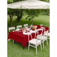 thumbnail image 3 of Outdoor Tablecloth with Umbrella Hole and Zipper, Merry Christmas Rectangle Table Cloth 60x84 Inch Waterproof Tablecloth, Red Xmas Elk Seasonal Winter Holiday Picnic Table Cover for Patio Camping, 3 of 7