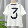 thumbnail image 4 of Boys' Polo Shirts Short Sleeve White Toddler Button Up Shirt Lapel Collar Uniform Boys Spring Outfits, 4 of 4