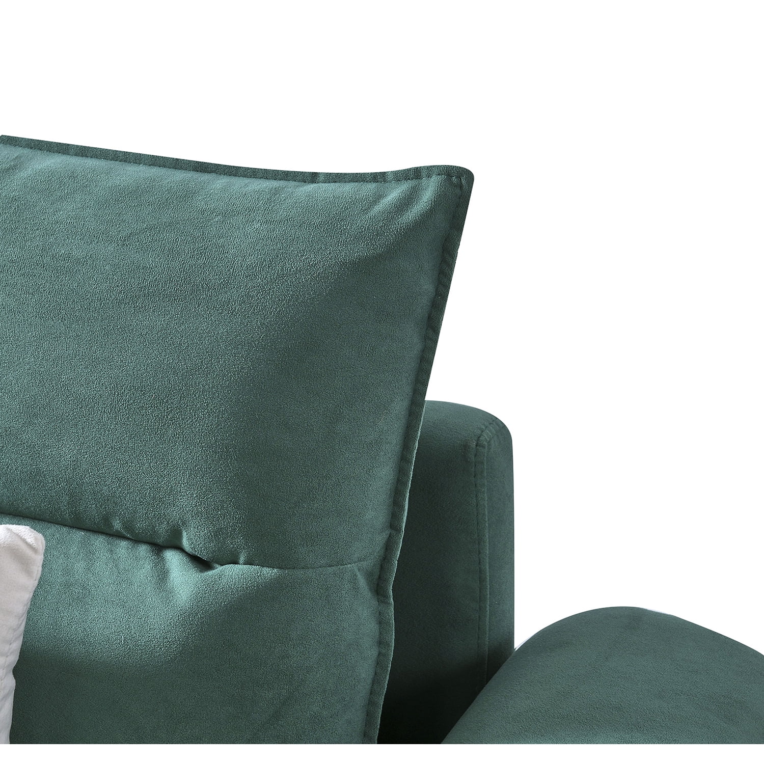 Resenkos Sofa for Room Sofa Chaise Sleeper Sofa for Small Living Room Spaces with Cushion Couch for Bedroom Mid-Century Modern Reversible Sectional Sofa, Green