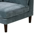 thumbnail image 3 of Rio 33 Inch Modular Single Arm Corner Chair 2 Lumbar Cushions Slate Blue - Saltoro Sherpi, 3 of 5