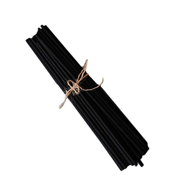100 varillas de fibra para difusor de aceites esenciales (3 mm x 25 cm) Negro