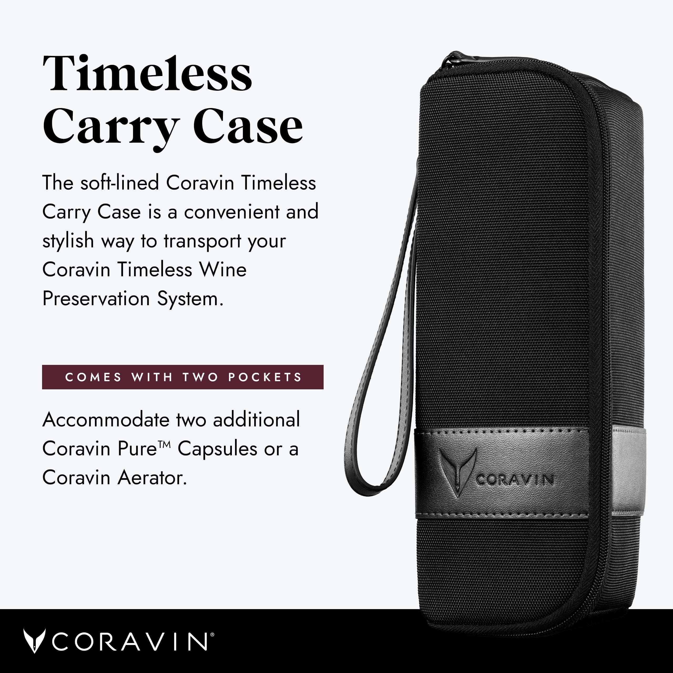 Coravin Carry Case for Wine Preservation System - Preserve Wine for Years -  Carrying Case for Wine System, Argon Gas Capsule u0026 Aerator - For Coravin  By-the-Glass Wine Saver - Walmart.com