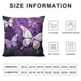 thumbnail image 5 of GOSMITH White Purple Butterflies Print Throw Pillow Cover Decorative Throw Pillow Covers Soft Couch Pillowcase Square Cushion Case Farmhouse Pillow Covers For Sofa Bedroom Living Room Home Decor, 5 of 5