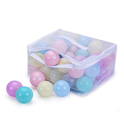 Colobobo Play Ball Pit Balls for Kids Blue Plastic Balls for Toddlers Ball Pit Play Tent and Pool with Durable mesh Bag for Party Decorations