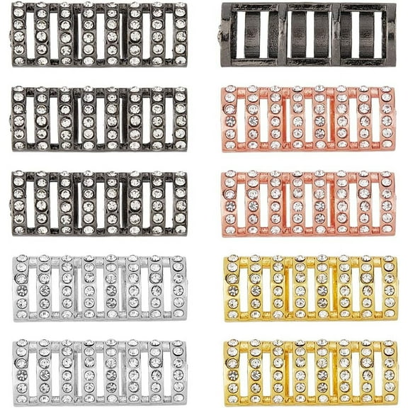 Bead Connectors for Watch Band Making - Hollow Alloy Beaded Band Adapters Colorful