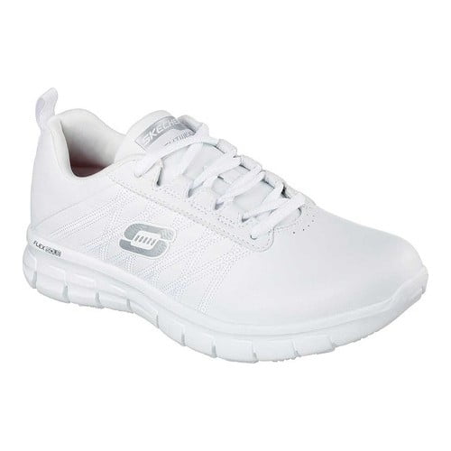 skechers leather white shoes