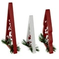 thumbnail image 4 of Northlight Set of 3 Red and White Beaded Christmas Trees Wooden Table Decorations 0.98 FT, 4 of 6