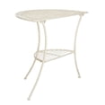 thumbnail image 6 of SAFAVIEH Genson Outdoor Patio Semi Circle End Table, Pearl White, 6 of 12
