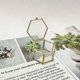 thumbnail image 3 of Caja hexagonal de cristal transparente para anillos, caja para anillos de boda, joyero geométrico de cristal transparente, organizador de joyas, soporte de mesa, contenedor., 3 of 5