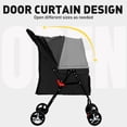 thumbnail image 5 of BestPet 4-Wheel Foldable Dog/Cat Stroller, Large Door, Vent Mesh, for Small/Medium Pets, Black, 5 of 8
