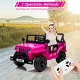 thumbnail image 4 of EastVita 12V Ride on Truck Car with Remote Control/ Spring Suspension/ Various Speeds/ LED Lights/ Music /Safety Belt, Electric Ride on Car Toys for Kids 3+, 4 of 8