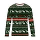 thumbnail image 5 of Blusas y camisas de manga larga con cuello redondo para hombre, blusa de poliéster con estampado navideño de otoño y manga larga para hombre., 5 of 5
