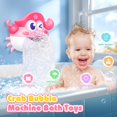 thumbnail image 2 of Juguetes de baño Cangrejo Juguetes de baño para bebés Máquina de burbujas de baño iluminada con luz RGB colorida Gran regalo de cumpleaños para niños y niñas Juguete para niños de 1 a 3 años de 4 a 8, 2 of 5
