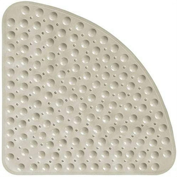 Sector Rubber Corner Shower Mat, Quadrant Non-Slip Bath Mat Antibacterial Mat with Suction Cups for Shower or Bathtub, Non-Slip Bath Mat, 54x54cm