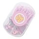thumbnail image 2 of Uadme Juego de clips de papel, caja resistente, ligera, linda, portátil, multiusos, juego de clips de oficina para familia, escuela, negocios (polvo de Sakura), 2 of 5