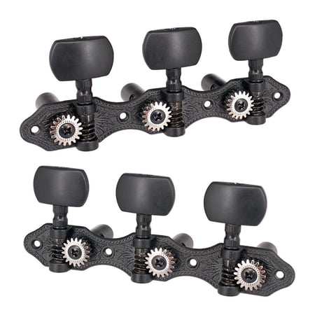 1 Piece Metal Classical Guitar String Tuning Machines in Line Musical Instrument Parts Black