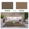 thumbnail image 4 of DEORAB Outdoor Rugs Waterproof Plastic Straw Mat 5'x8' Reversible for RV Patio Deck Beach Black & Brown, 4 of 7