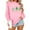 Pink, variant on GUZOM Womens Christmas Tree Graphic Sweatshirt - Green Oversized Long Sleeve Crew Neck, Merry Christmas Print, Soft 100% Polyester for Holiday Parties & Daily Wear,Size XS