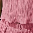 thumbnail image 7 of Krdevn Girls Summer Two-Piece Outfit Sleeveless Crinkle Tank Top & Elastic Waist Shorts Casual Playwear,11-12 Years, 7 of 7