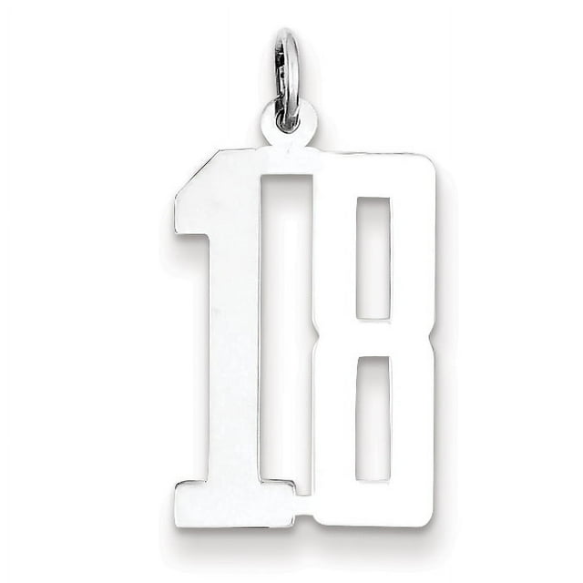 925 Sterling Silver Number 18 Pendentif Pendentif Breloques