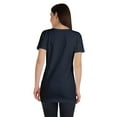 thumbnail image 4 of Inkmeso Long Length Notch Neck Top For Women Basic Cotton Tee Shirt w/ Pocket Patch Legging Top, 4 of 7