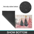 thumbnail image 7 of Christmas Kitchen Rug Set of 2 Non Skid Kitchen Mats for Floor,Merry Christmas Pink Triangle Tree Kitchen Runner for Bathroom,Room Outdoor (47x17+30x17in), 7 of 7