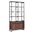 thumbnail image 2 of WAMPAT 2 PCS of 5 Tier Bookshelf with Storage Cabinet，73" Tall Industrial Standing Display Bookcase for Home & Office, 2 of 7