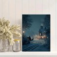 thumbnail image 2 of Vintage Horse Carriage Snow Scene Canvas Print Wall Art for Living Room Bedroom Farmhouse, 2 of 8