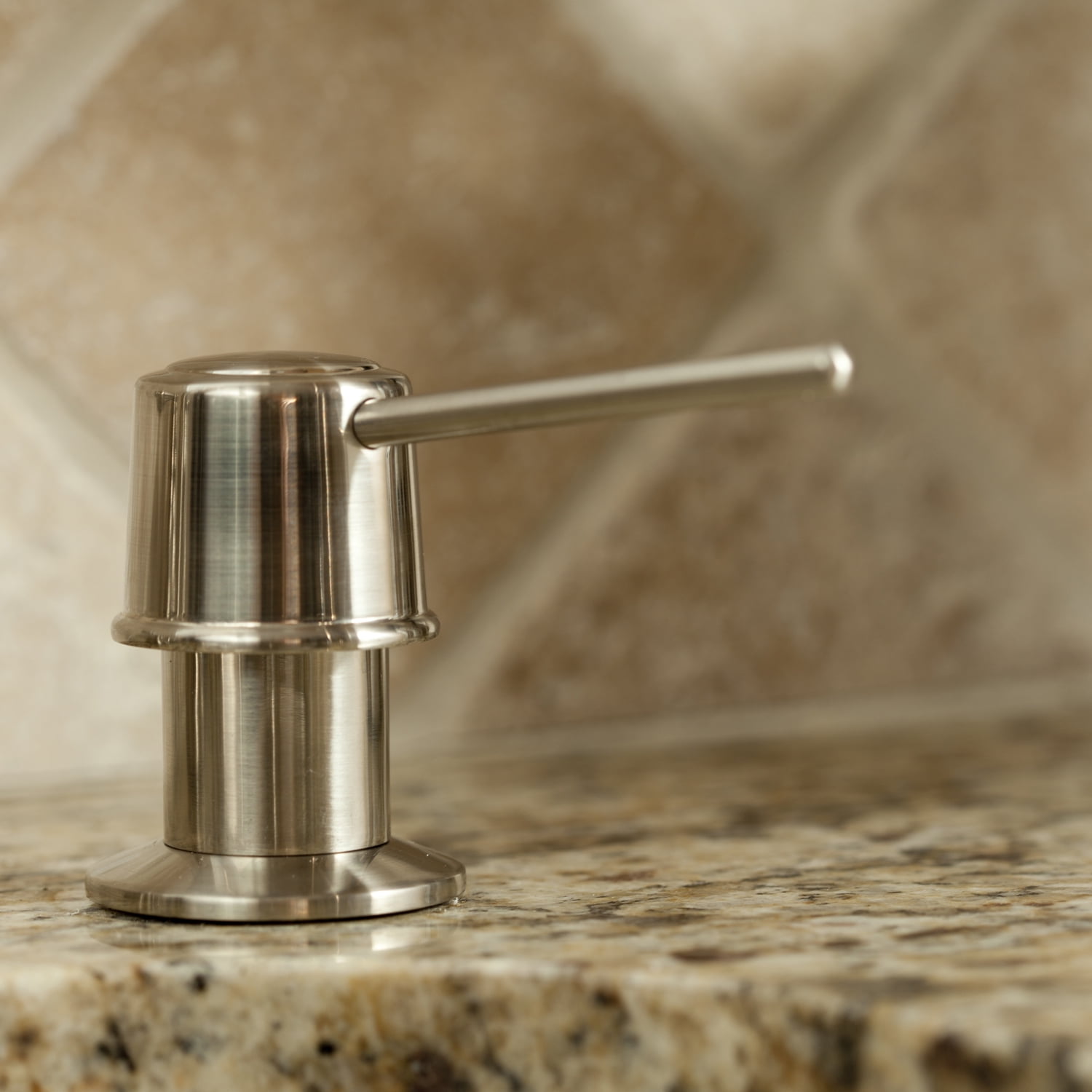 Danco Universal Soap Dispenser with Straight Nozzle in Brushed Nickel (10039)