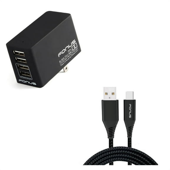 34W Home Charger w Type-C 6ft USB Cable Q6J for Lenovo Moto Tab (10.1) - LG G5, V20, G6, V30 V40 ThinQ, V35 ThinQ, Q7 Plus, G Pad X II 10.1, V50 ThinQ 5G, Stylo 4 Plus, Google Nexus 5X