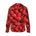thumbnail image 3 of Sigee Strawberry Red Print UPF50+ Men's Sun Protection Hoodie Shirt SPF UV Shirt Long Sleeve Fishing Outdoor Lightweight, S-3XL, 3 of 9