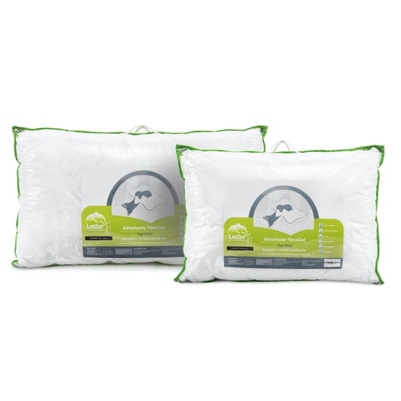 Lester Top Fiber Gel - Almohada Híbrida de FIBRAGEL - Tamaño Estándar/Queen - Suave e Hipoalergénica Lester Top Fiber Gel ALM-FIG-STD