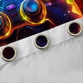 thumbnail image 4 of Homewish Futuristic Gamepad Boys Blackout Curtains Set of 2 (52x84 Each), Modern Honeycomb Window Curtains, Video Game Controller Curtains and Drapes, Curtains and Drapes Bedroom Decor, 4 of 6