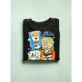 thumbnail image 3 of Colorful Dippin' Dots Ice Cream Treats - Fun Dessert Graphic Women's Sweatshirt, 3 of 4