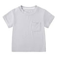 thumbnail image 3 of MEZZALL Toddler Boys Girls Short Sleeve Solid Color T-Shirt Pullover Tops 9-12 Months Trendy Kids Wear, 3 of 5
